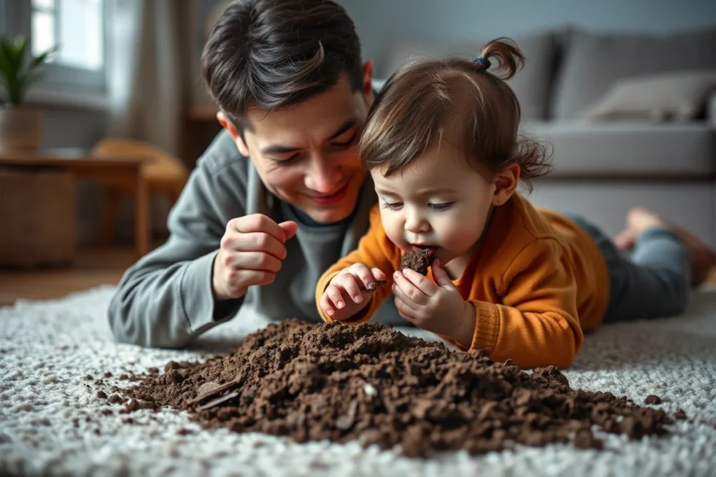 Toddler Eating Dirt