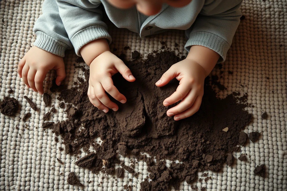 toddler eating dirt — Toddler Eating Dirt (the finished result)