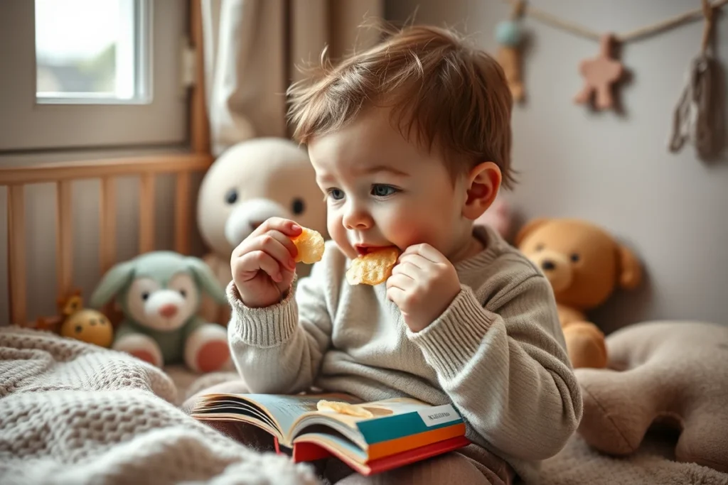 Toddler Eating Ice Chips