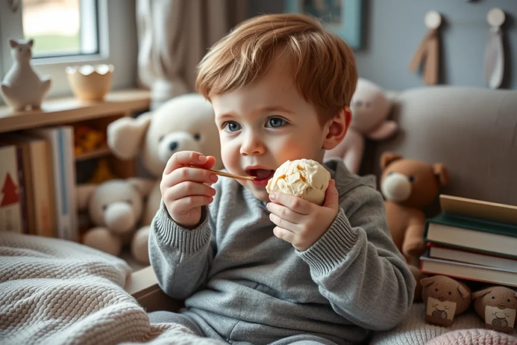 Toddler Eating Ice Cream Everyday