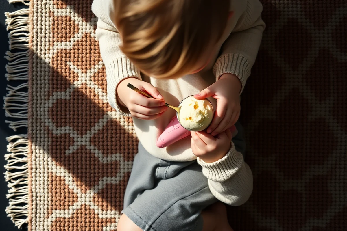 toddler eating ice cream everyday — Toddler Eating Ice Cream Everyday (the finished result)